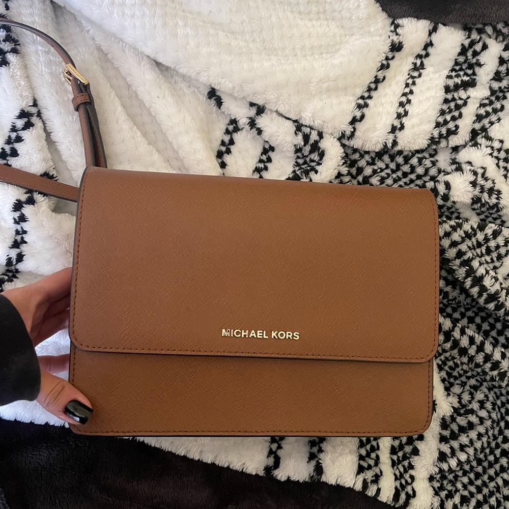 MK Daniela large saffiano leather crossbody bag
